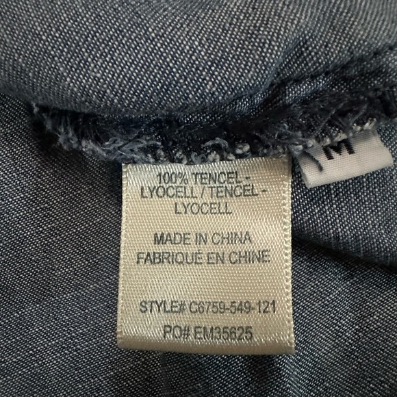 Cloth & Stone Blue Tencel Sleeveless Dress Size Medium - Picture 16 of 17